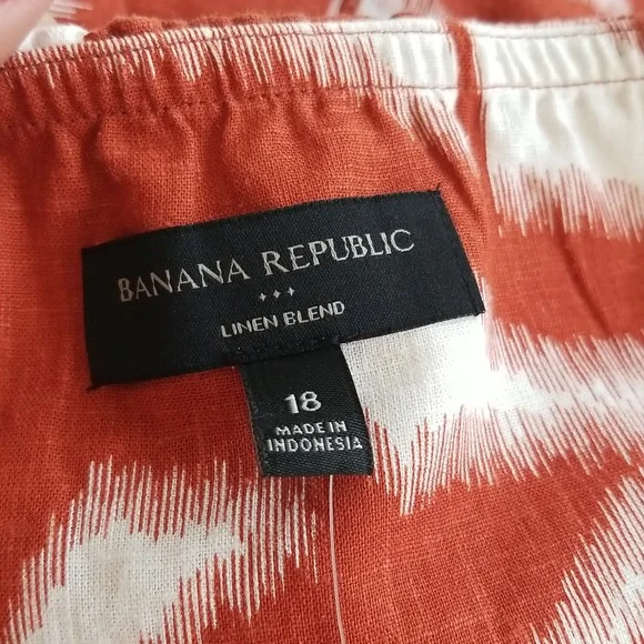 Banana Republic womens linen blend cropped crossover tank sz 18 - Picture 4 of 7